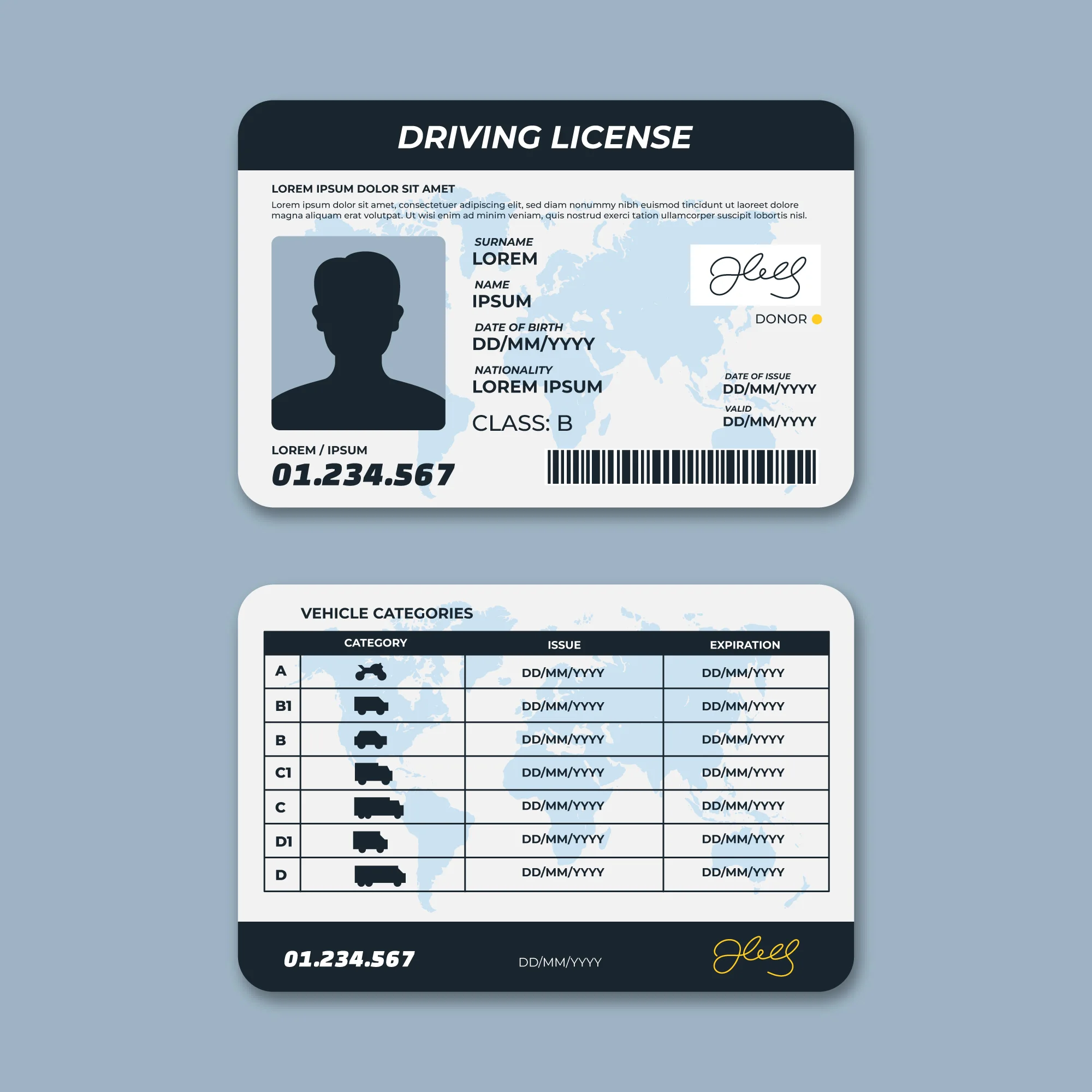 Führerschein für beglaubigte Übersetzung